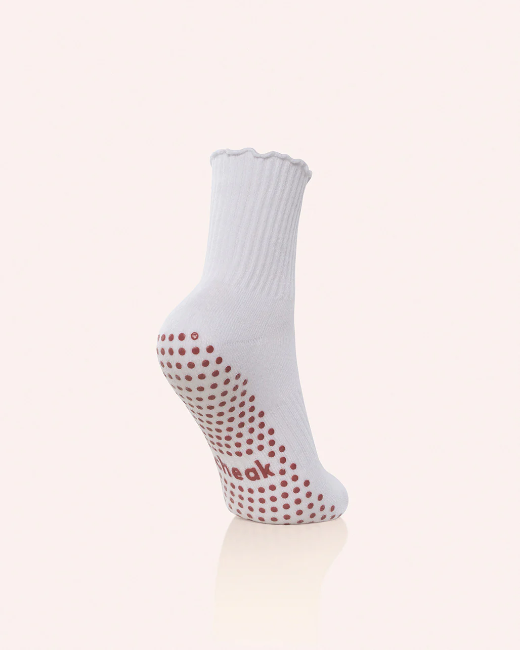 Pilates Frill Sock - Cherry - Image 5