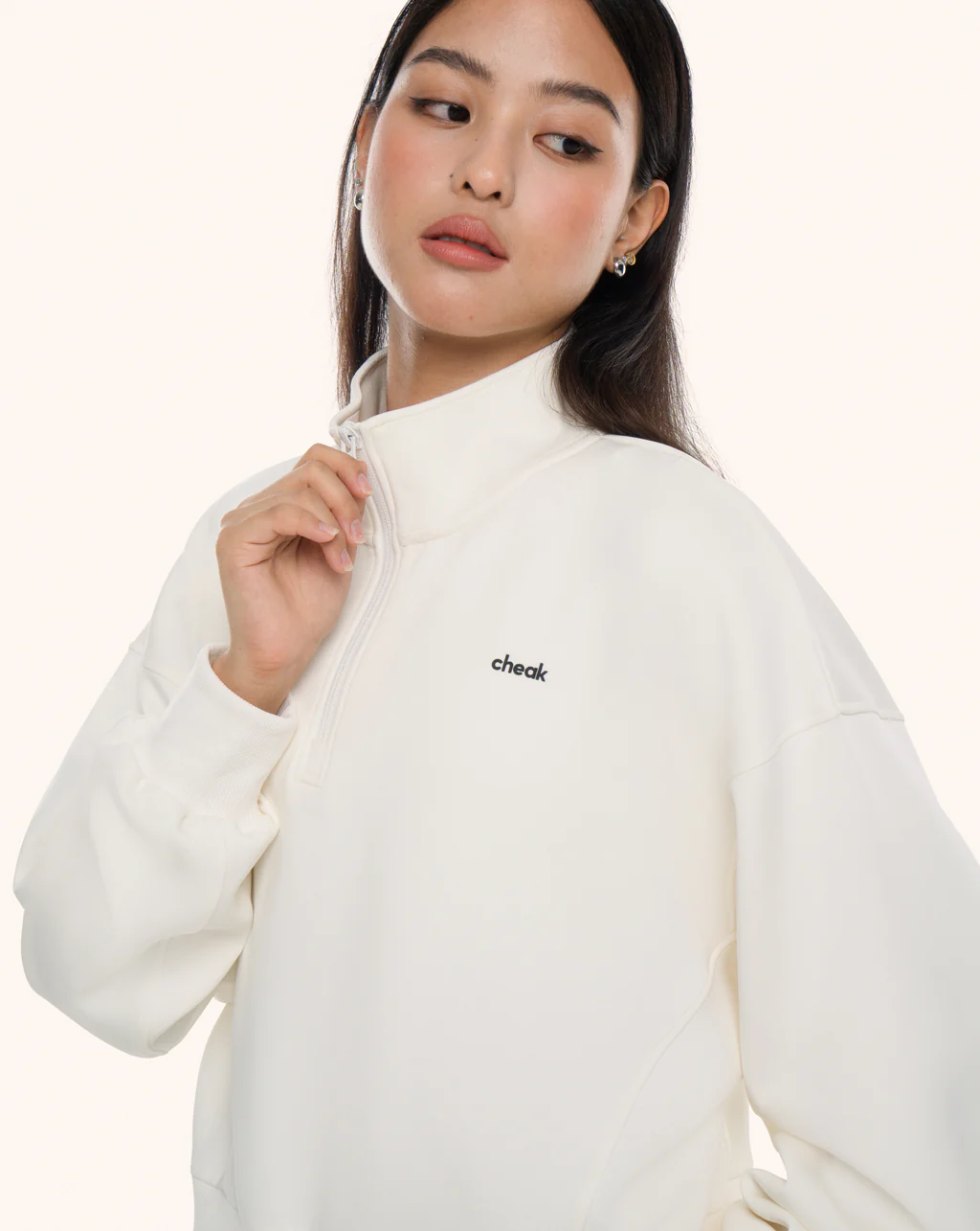 Quarter Zip Sweater Crop - Image 11