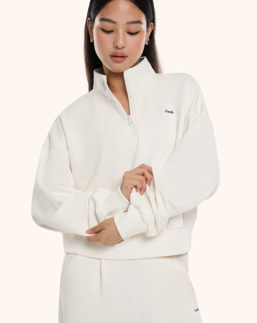 Quarter Zip Sweater Crop - Image 13