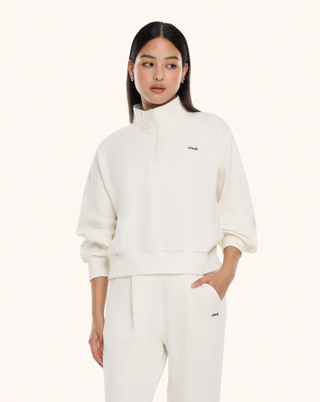 Quarter Zip Sweater Crop - Image 14