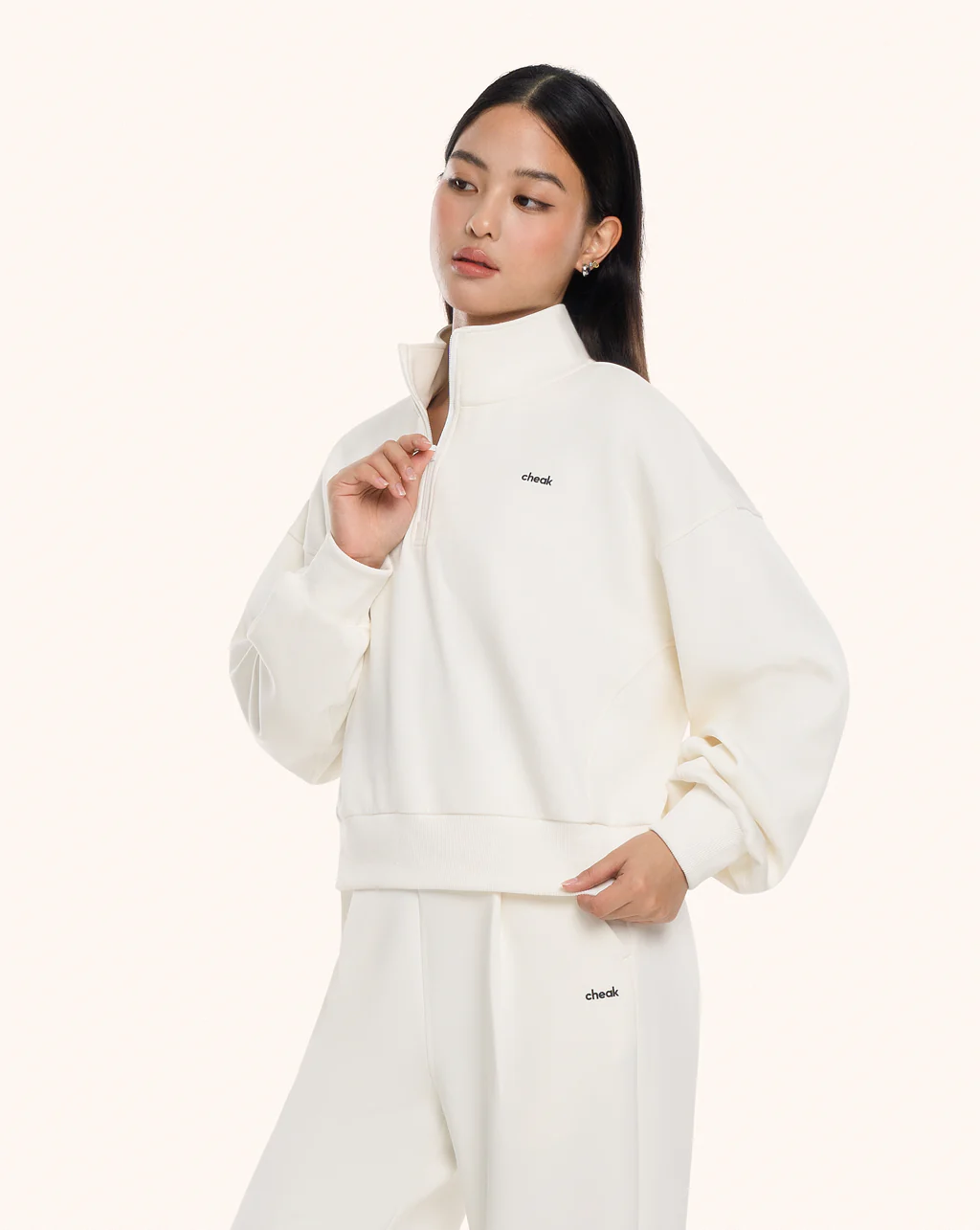 Quarter Zip Sweater Crop - Image 16