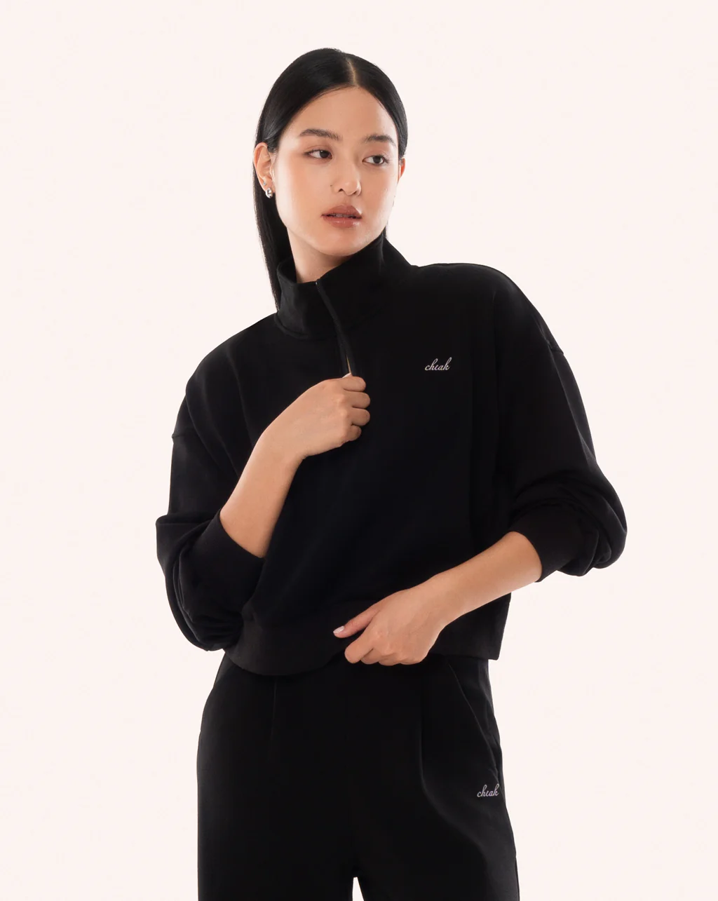Quarter Zip Sweater Crop - Image 17
