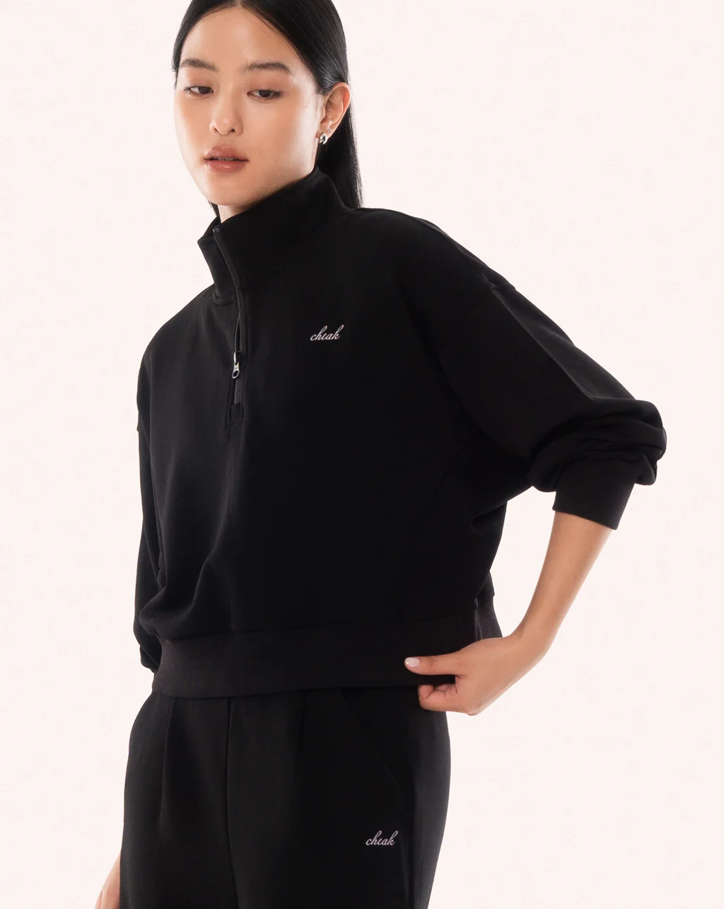 Quarter Zip Sweater Crop - Image 18