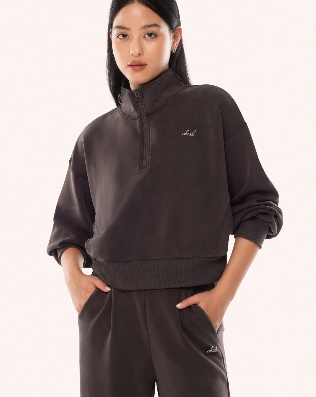 Quarter Zip Sweater Crop - Image 23