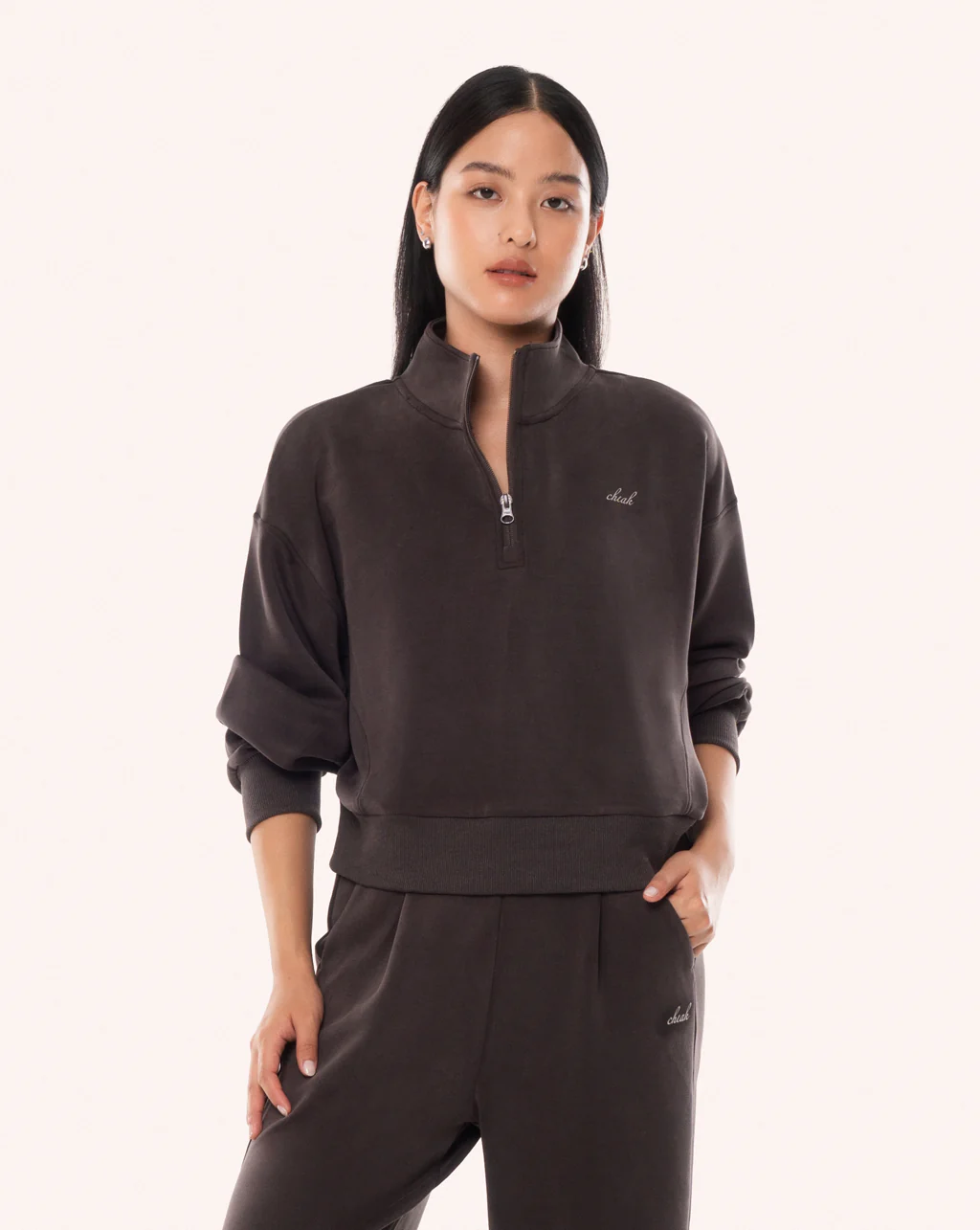 Quarter Zip Sweater Crop - Image 25