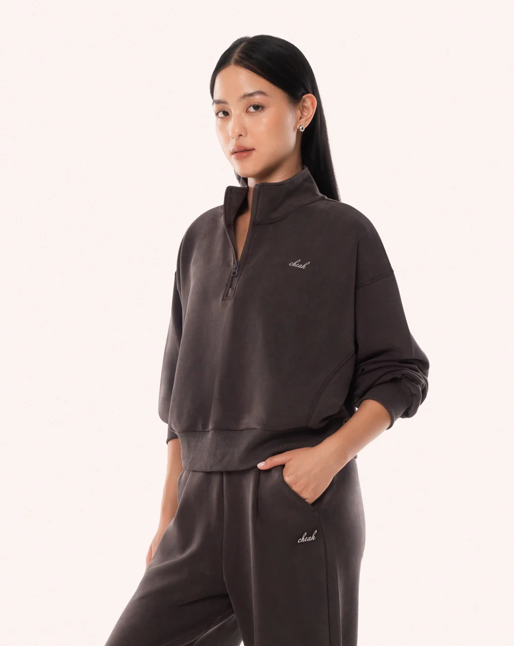 Quarter Zip Sweater Crop - Image 26