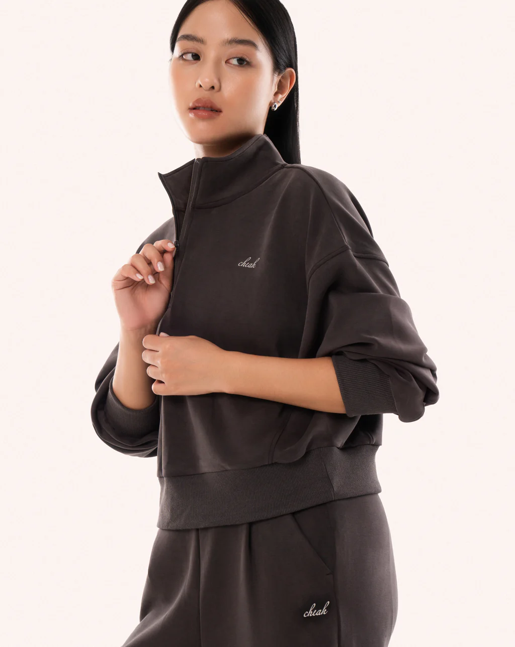 Quarter Zip Sweater Crop - Image 28