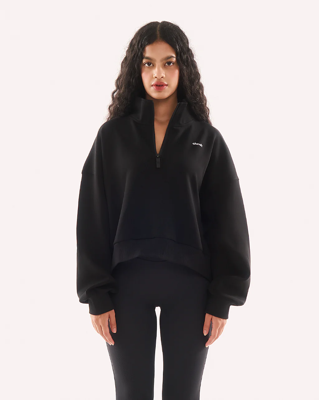 Quarter Zip Sweater Crop - Image 36