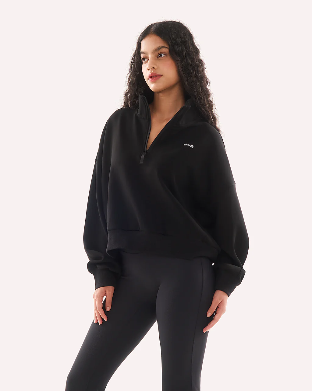 Quarter Zip Sweater Crop - Image 38