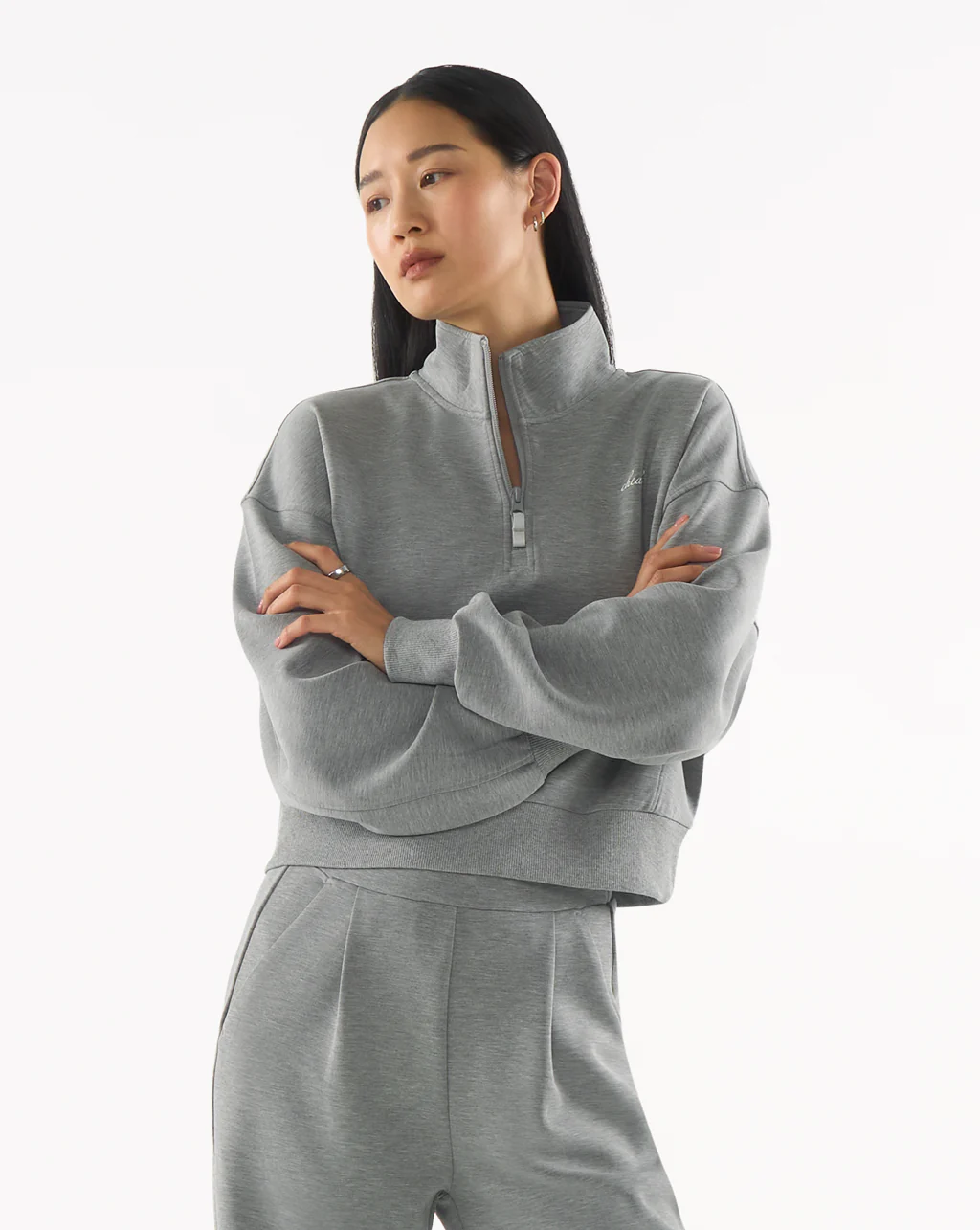 Quarter Zip Sweater Crop - Image 45