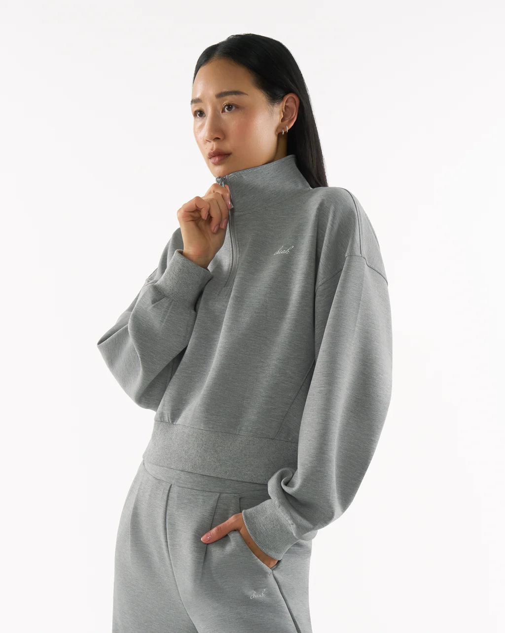 Quarter Zip Sweater Crop - Image 48