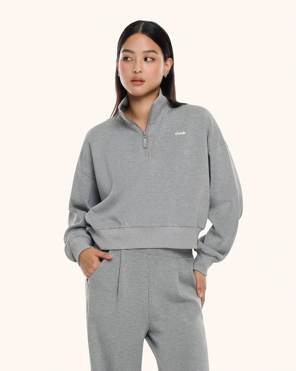 Quarter Zip Sweater Crop - Image 51