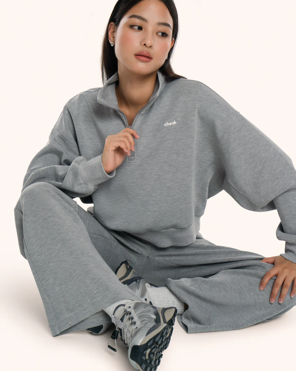 Quarter Zip Sweater Crop - Image 52