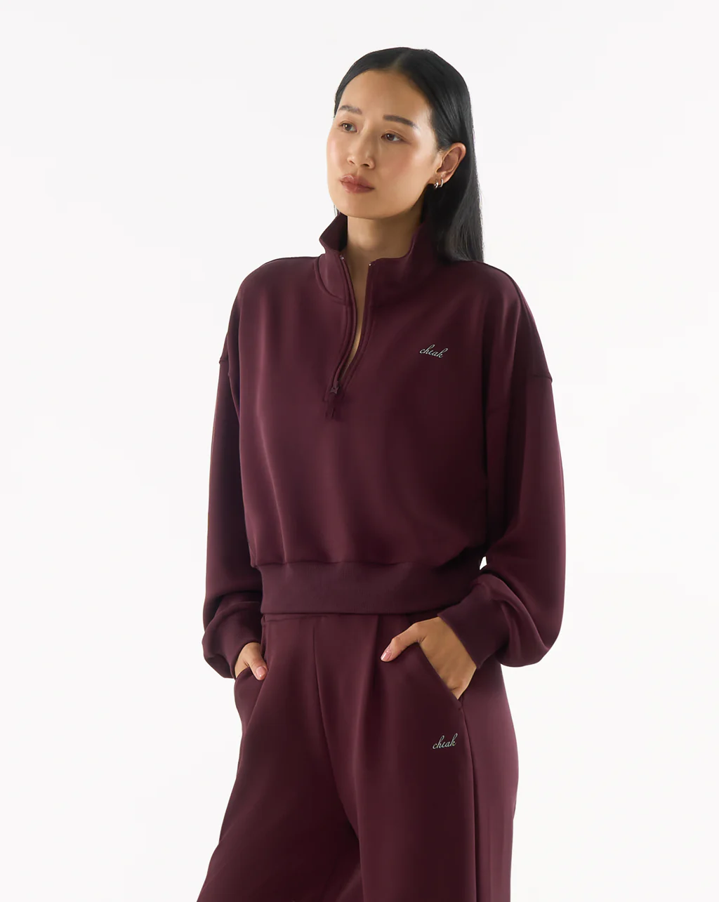 Quarter Zip Sweater Crop - Image 8
