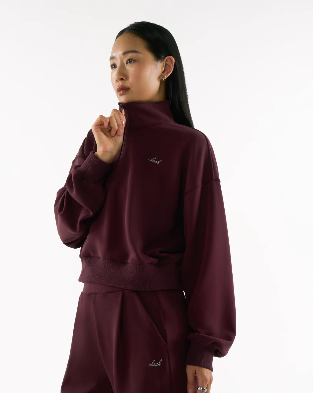 Quarter Zip Sweater Crop - Image 9