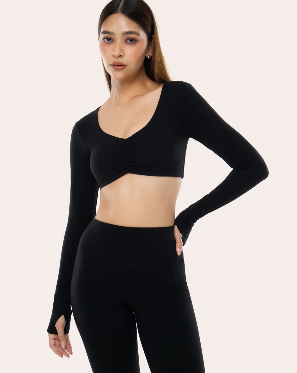 Scrunch Padded Long Sleeve Top - Image 10
