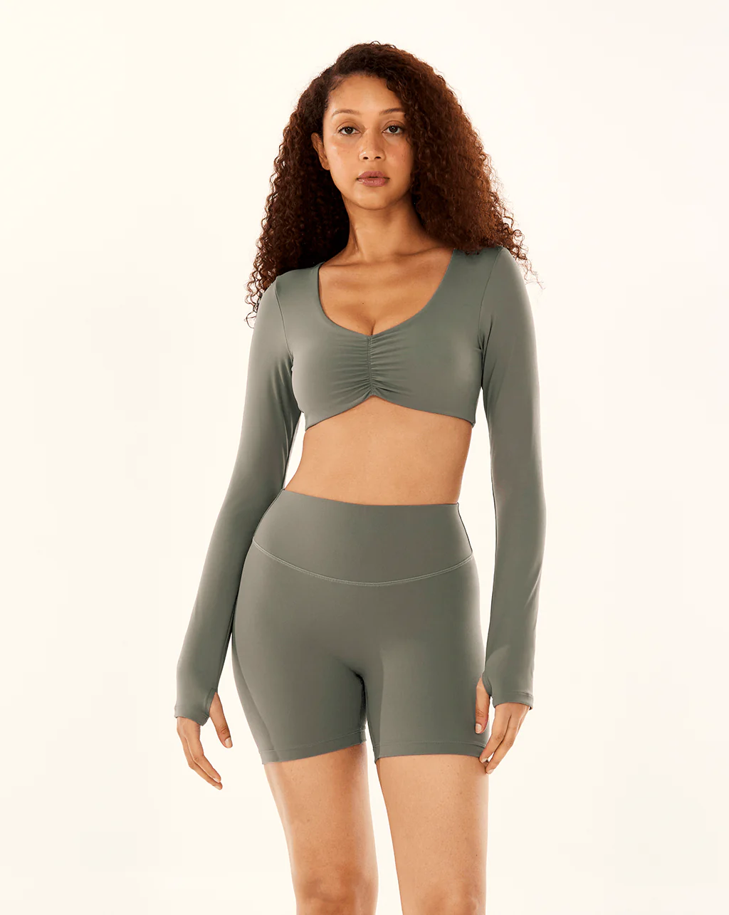 Scrunch Padded Long Sleeve Top - Image 13