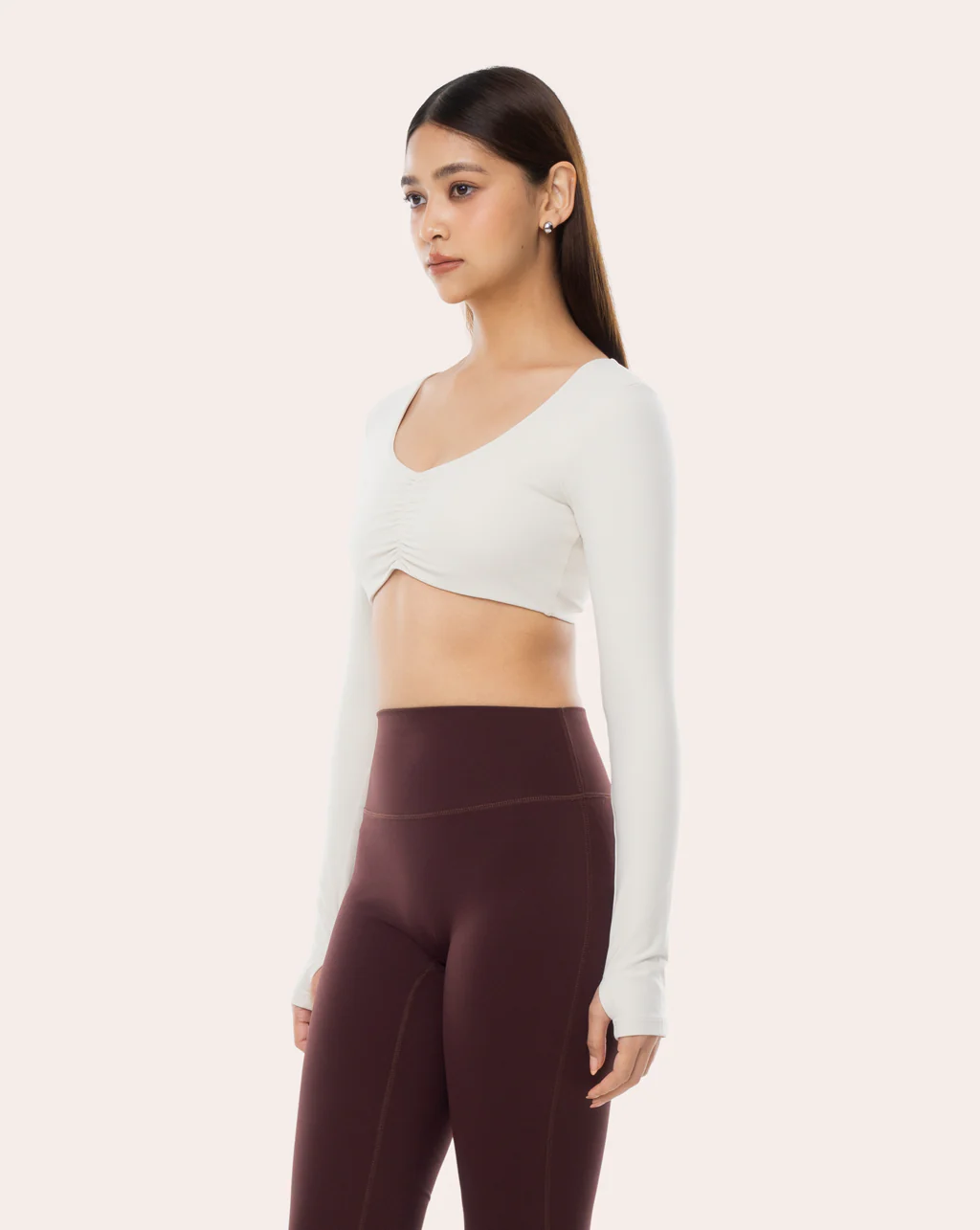 Scrunch Padded Long Sleeve Top - Image 4