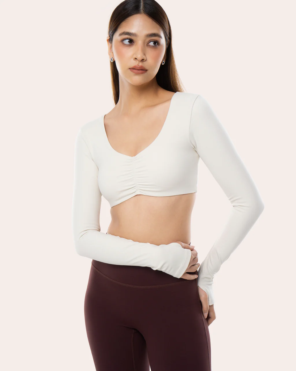 Scrunch Padded Long Sleeve Top - Image 6