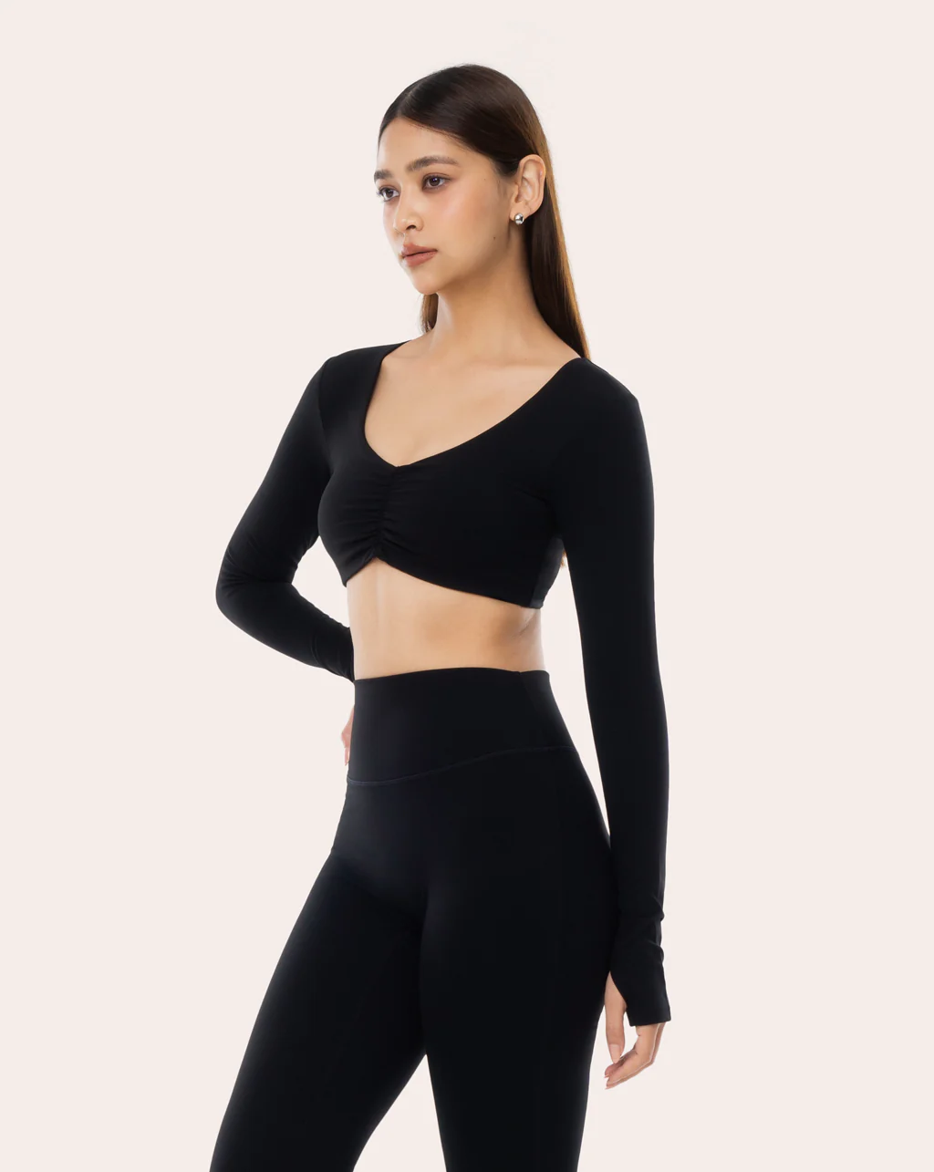 Scrunch Padded Long Sleeve Top - Image 8